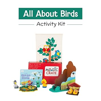 Magic Crate Activity Kit for 3+ Year olds : All About Birds (Contains 3 Activities and Storybook)