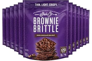 Sheila G's Brownie Brittle – Dark Chocolate Sea Salt Thin and Crispy Sweet Snacks (Pack of 6, 5 oz), Rich Gourmet Brownie Bites Dessert
