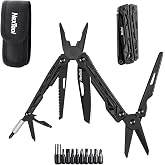 NexTool Black Knight Multitool, Camping Multi Tool Pocket Knife | 11-in-1 Multitool Pliers, Full-size Scissors, Safety Locking Knife, Saw for Camping, Fishing, Hiking, EDC, Unique Mens Gifts