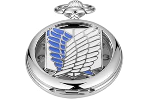 Whodoit Mens Quartz Pocket Watch Green Eyes Round Case Shape Pendant Necklace Pocket Watch