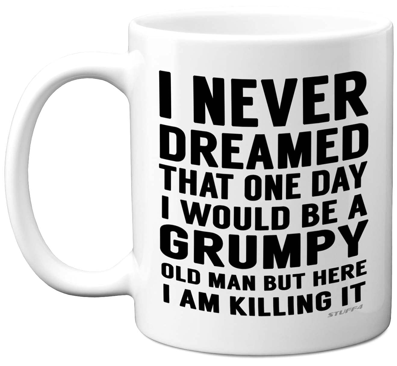 Stuff4 Grumpy Old Man Mug, Grandad Gifts, Dad, Father’s Day or Christmas Novelty Mug, Funny Gifts, Perfect Birthday Present, Funny for Men, 11oz White Ceramic Dishwasher Safe - Made in UK