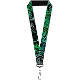 Buckle-Down Lanyard - 1.0" - Retro Monster Aqua/black Accessory