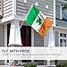 ANLEY Fly Breeze 3x5 Foot Ireland Shamrock Flag - Vivid Color and Fade proof - Canvas Header and Double Stitched - Saint Patrick's Day Clover Flags Polyester with Brass Grommets 3 X 5 Ft