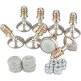 HUAYY Furniture Levelers Swivel Feet,Angle Height Adjustable(1/4-20 Nut Inserts Kits-8 Sets),Heavy Duty Leveling Legs for Tab