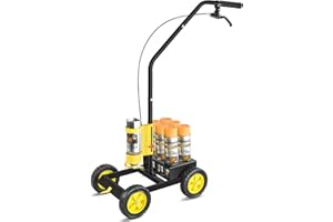 AUGFIR Parking Lot Striping Machine, Playing Field Striping Line Marking Machine, Compatible with Professional Inverted Striping Spray Paint, 2-4" Width Adjustable Line Striper for Fast Accurate Marking
