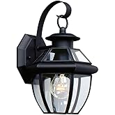 Generation Lighting 8037-12 Lancaster Traditional One - Light Outdoor Wall Lantern Outside Fixture, Black Finish