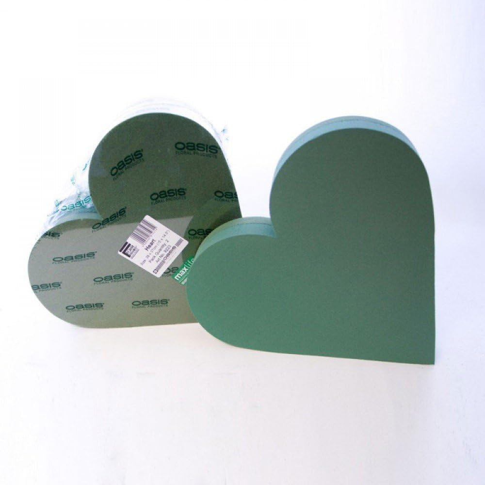 Pack of 4 - Oasis Floral Foam Frame Solid Hearts 12" (30cm)