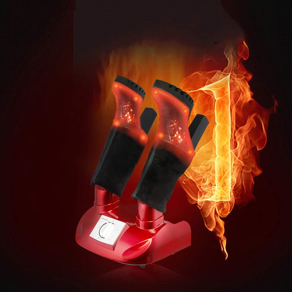 Mechanical Shoe Dryer,deodorize Sterilization Boot Dryer Timer Glove Dryer Forced Air Boot Warmer Portable Adjustable Rack-red Mechanical 29x22.5x41.5cm(11x9x16inch): Home & Kitchen