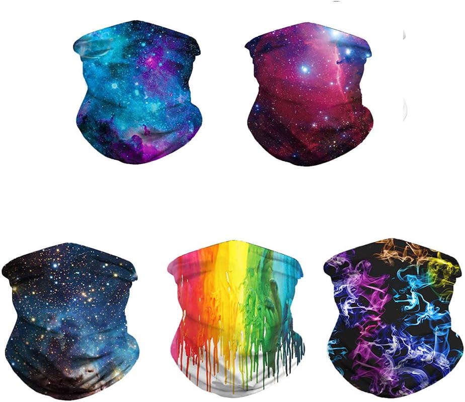 Face Mask Neck Gaiter, Neck Gaiter Tube Scarf Mask Headwear, Unisex Headband Face Mask