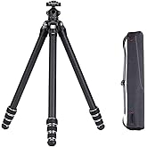 FALCAM TreeRoot F38 Quick Lock Lite Carbon Fiber Travel Tripod with Ball Head Load Capacity 3kg/6.6lbs, Max Vertical Payload 40Kg/88lbs for Cameras, All-Terrain Stability (C141K-301)