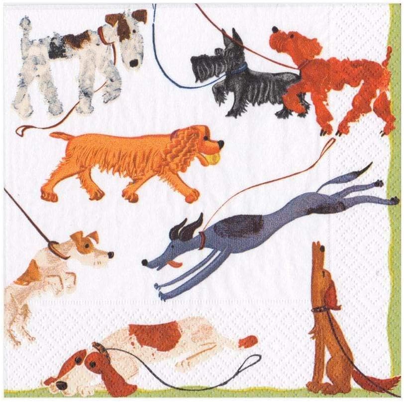 Caspari Dogs Best in Show Luxury Paper Table Napkins serviettes 20 in