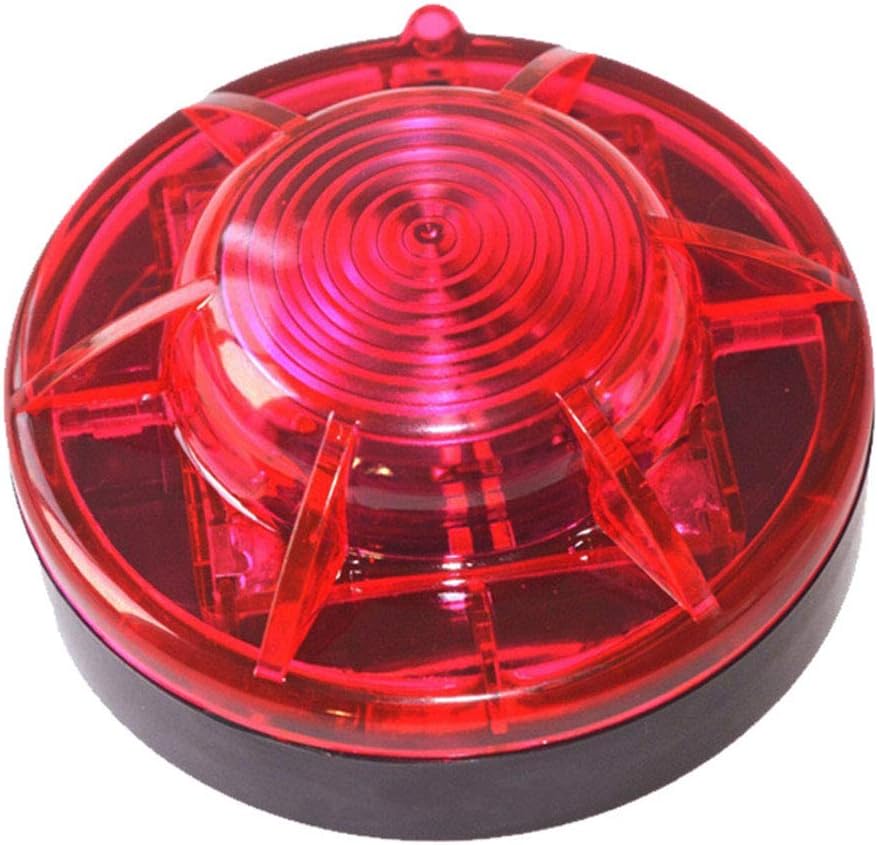Roadside Flashing Flares Safety Warning Light Emergency LED Strobe Light with Magnetic Base Vehicle and Marine (Red)