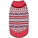 Blueberry Pet Fair Isle Style Sugar Coral Pullover Dog Sweater with Heart, Back Length 14