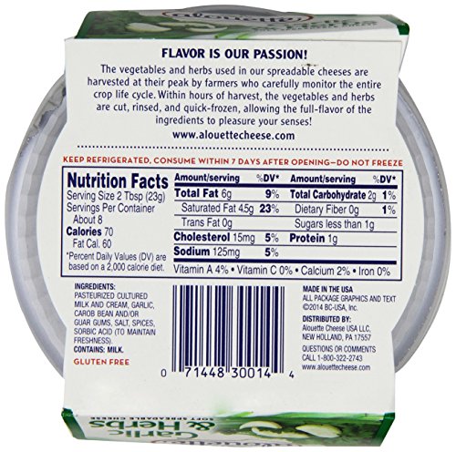 Alouette, Garlic and Herb Spreadable Cheese, 6.5 oz