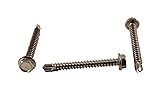Stainless #8 x 1-1/2" Hex Washer Head Self Drilling