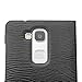 QIALINO Leather Case for Huawei Ascend Mate 7, Slim Flip Cover Case, with Smart View Winodw and Sleep Wake Function for Huawei Mate7 (Black)