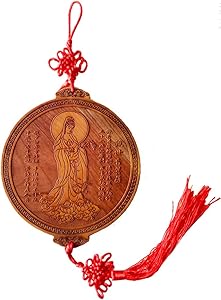 Chinese Feng Shui Peach Wood Guanyin for Protection Family Absorb Blessings - Feng Shui Home Decoration Attract