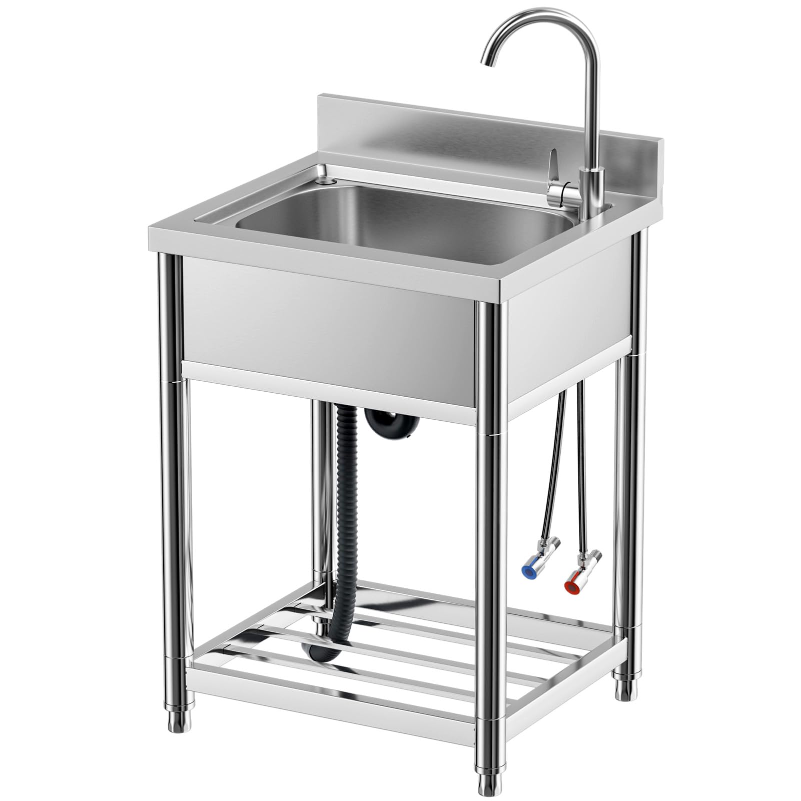 Towel Rack Rocita Commercial Kitchen Sink With Stainless Steel