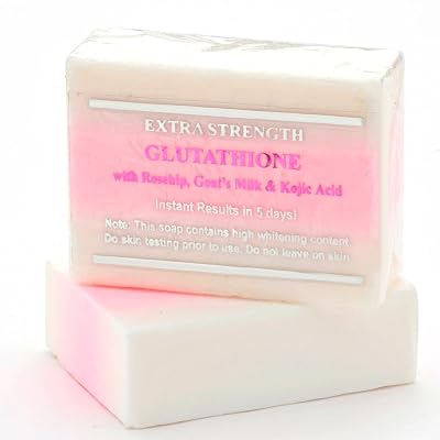 glutathione rosehip and kojic acid Kozicare Plus Skin Lightening Soap with 2.5%, 1%, Arbutin 1.5%, Vitamin C 2% 5 Bars of Premium Extra