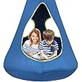 Kids Nest Swing Chair, Hanging Hammock Chair Nest Hammock Swing Chair for Outdoor and Indoor(32" D x 52" H),Detachable Play Tent Swing for Child Sensory Swing for Kids Age from 3-12 Years(Blue)