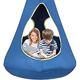 Kids Nest Swing Chair, Hanging Hammock Chair Nest Hammock Swing Chair for Outdoor and Indoor(32" D x 52" H),Detachable Play Tent Swing for Child Sensory Swing for Kids Age from 3-12 Years(Blue)
