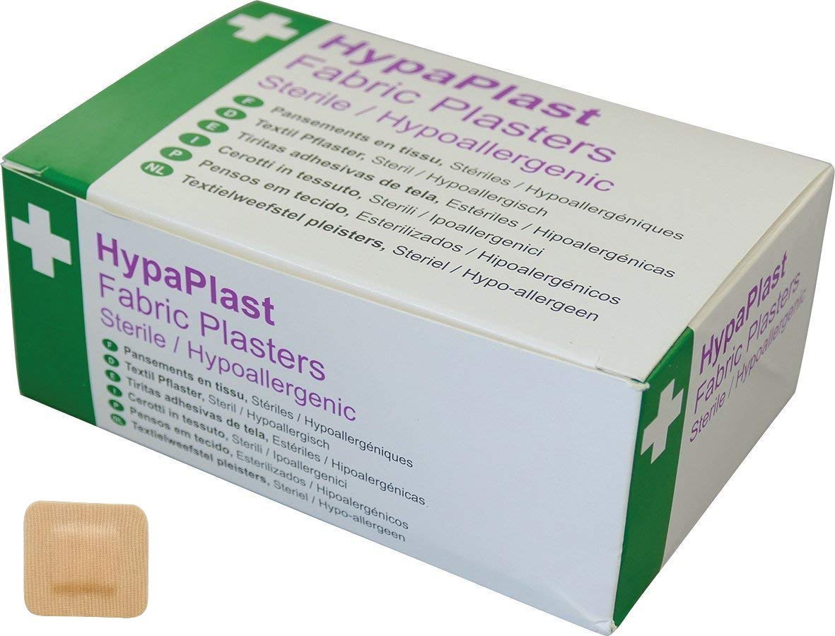 HypaPlast Fabric Plasters, 3.8x3.8cm (Pack of 100)