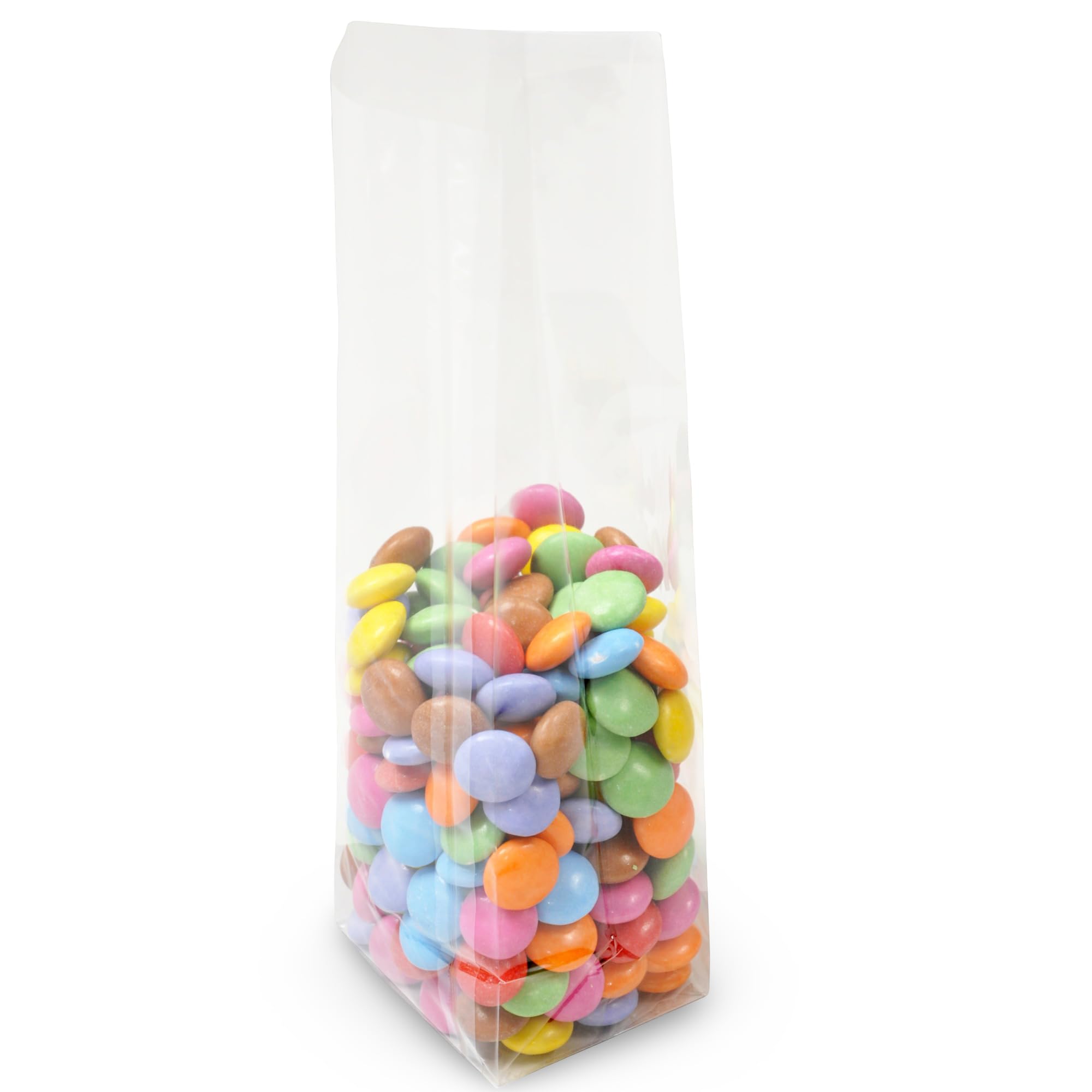Cellophane Sweet/Brownie Block Bottom Bags 2.5” x 8” x 2” / 60mm x 200mm x 50mm - Pack of 50