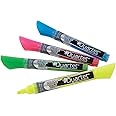 Quartet Dry Erase Markers, Glass Whiteboard Markers, Bullet Tip, White Board Dry Erase Pens for Teachers, Home School & Office Supplies, Assorted Neon Colors, 4 Pack (79551)