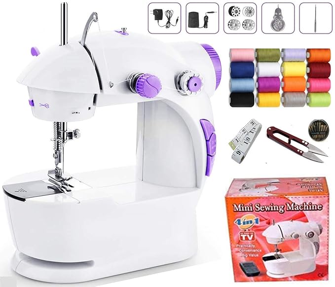 Vivir Portable Mini Sewing Machine for Home with Focus Light and Foot Pedal