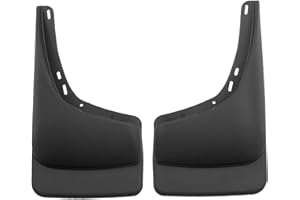 Husky Liners Mud Guards | Rear Mud Guards - Black | 57241 | Fits 2002-2006 Chevrolet Avalanche 1500/2500, 1999-2006 Chevrolet Silverado 1500 Fleetside/2500/Suburban w/o Fender Flares, and More 2 Pcs