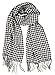 Love Lakeside-Women's Cashmere Feel Winter Plaid Scarf (One, Black and White Houndstooth)