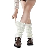 RoseSeek Women's Y2K Ribbed Knit Leg Warmers Lolita Long Boot Socks Harajuku Accessories