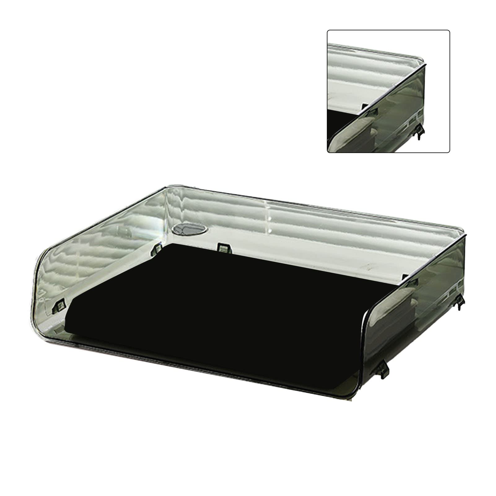 Tier Letter Tray, Minimalist Clear Acrylic Organizer Stackable Letter Tray Office Desk Organiser A4 Paper Filing Trays File Holder for Home Office School, Green (12.8x9.8x3.0in)