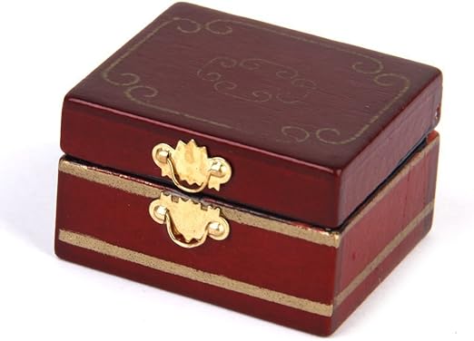 Caja de maquillaje de madera en miniatura para casa de muñecas de 1/12: Amazon.es: Hogar