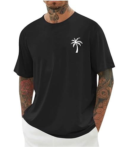 Averon Men's Workout T-Shirts 2-Pack - Bodybuilding Gym Athletic Tops With 4-Way Stretch Fabric