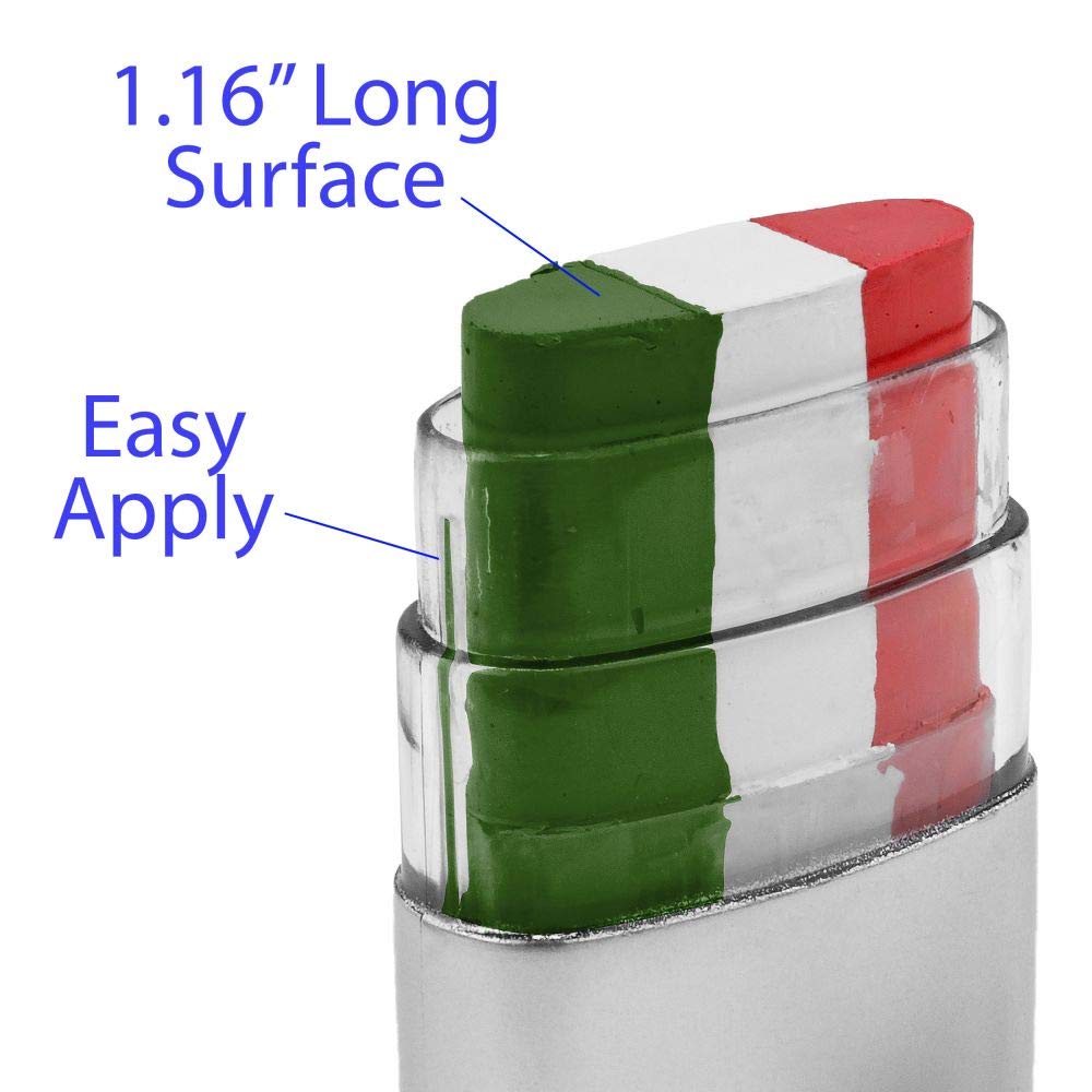 Artistry Closet Face Paint - Mexico Flag, 3 Colors Face Paint Stick - Green, White, Red - Easy to Apply and Washable Safe for Sensitive Skin Sporting and National Events