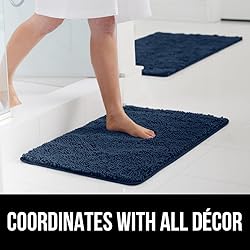 GORILLA GRIP Bathroom Rug Sets 3 Piece, Bath Mat