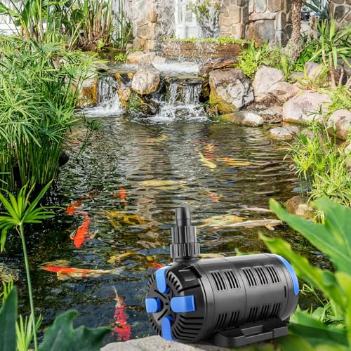 Forever Speed 80W Eco Motor 8000L/h Adjustable Outdoor Pond Pump with Multifunctional Controller for Garden Pond, Fishing Pond, Fountain Conversion Pump