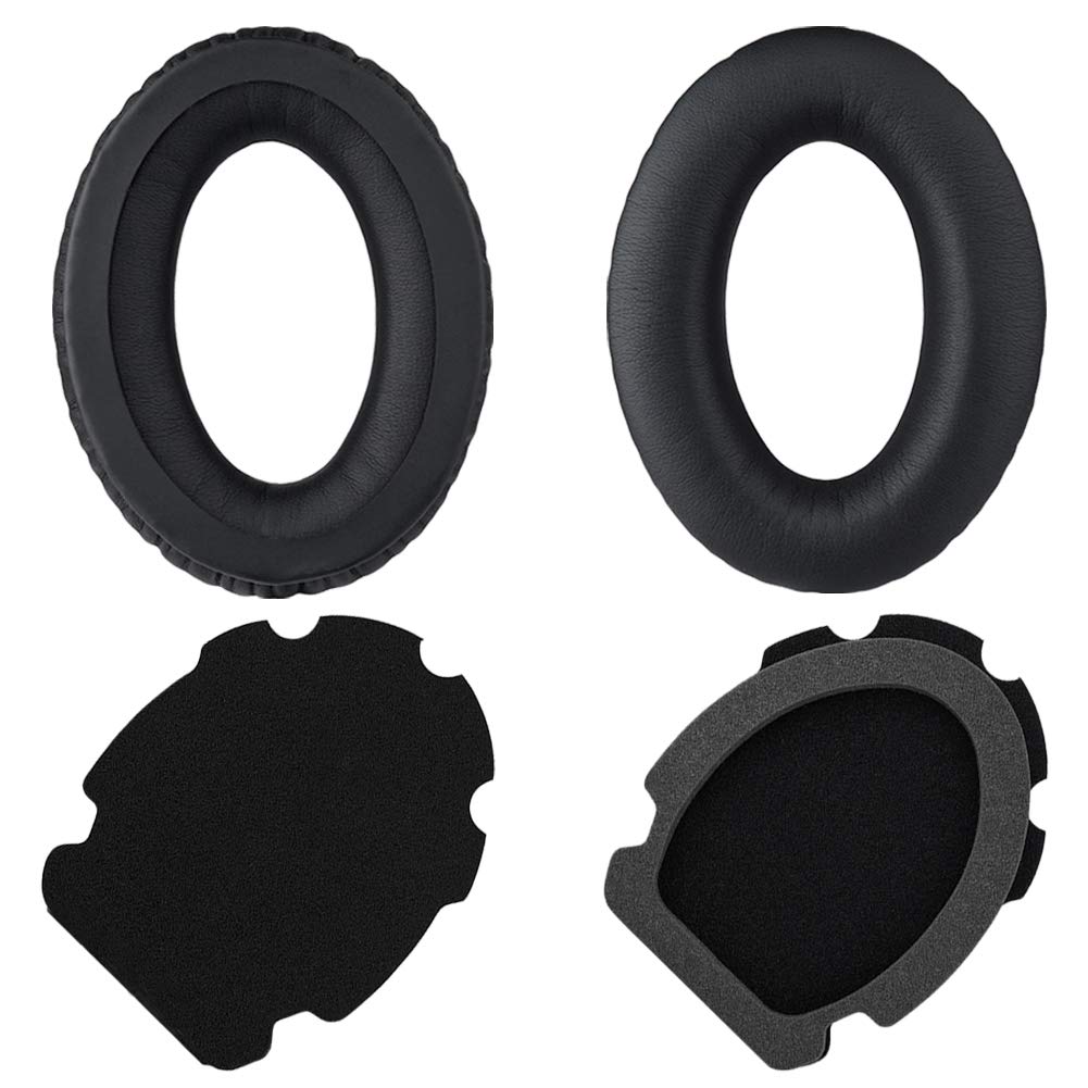 A20 Replacement Ear Pads Cushions Kit Muff Parts Compatible with Bose Aviation Headset X A20 A10 Headphone. (Black) (Black)