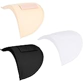 3 Pairs Shoulder Pads for Womens Clothing, Set-in Shoulder Pads with Anti-Slip Design, Reusable Soft Sponge Pad for Men's Women's Blazer, Suits, Jackets (Black & Skin & White)