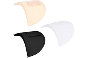 APLZGMG 3 Pairs Shoulder Pads for Womens Clothing, Set-in Shoulder Pads with Anti-Slip Design, Reusable Soft Sponge Pad for Men's Women's Blazer, Suits, Jackets (Black & Skin & White)
