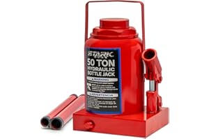 XtremepowerUS 50-Ton Capacity Hydraulic Bottle Jack Automotive Low Profile Shop Axle Jack Hoist Lift (Red)