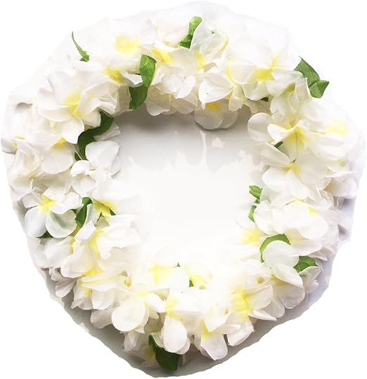 Amazon Co Jp Little Feather ハワイレイ白花 ネックレス ハワイ花輪 フラダンスや結婚式やパーティーなどにも飾り ホビー 通販