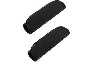 JAKOUE 2pcs Black Luggage Handle Wraps for Suitcase- Soft Suitcase Handle Covers for Travel Accessories（ Bright Color for Suitcase Tags Identifiers ）