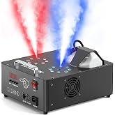 2000W Professional Fog Machine Dual Nozzle with 16 RGB LED, DMX Control Adjustable Smoke Direction, 2.5L Tank LCD Display 30000CFM for Halloween Christmas Stage DJ Party Club Events