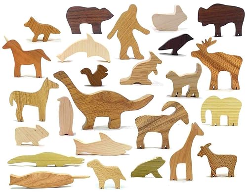 wooden animal set