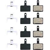 4 Pairs (8Pcs) Disc Brake Pads Resin Semi-Metallic Replacement for Tektro A10.11 E10.11 P20.11 Aquila Auriga Orion Draco Gemini Set