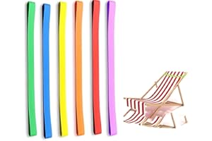 YIHUANYIFA 6pcs Towel Bands Silicone Rubber Towel Bands 12x0.4 inches for Beach Chair Stretchable Chair Bands Beach Towel Clips for Beach Pool & Cruise Chairs (6 Colors)