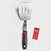 Stainless Steel Spatula Turner, Slotted Metal Spatula for Kitchen Use,VOVOLY Heavy Duty Cooking Turner, Wide Blade with Bevel