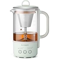BUYDEEM K32 Travel Tea Maker, Multi-functional Electric Kettle for Tea and Coffee Brewing, Auto Keep Warm, One-Touch Temperat
